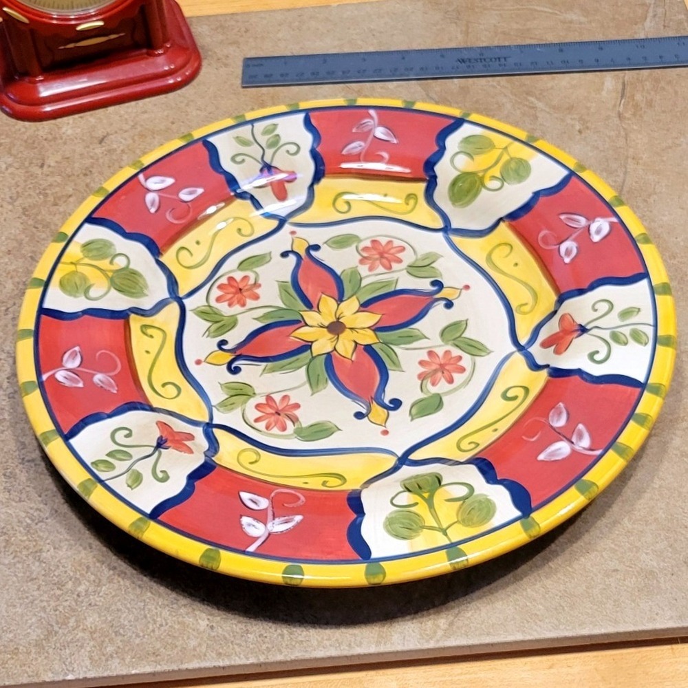 Pier 1 Hand Painted Vallarta Collection Dinner Plate